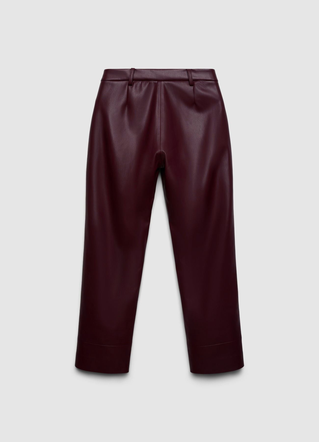 Pantaloni straight in similpelle