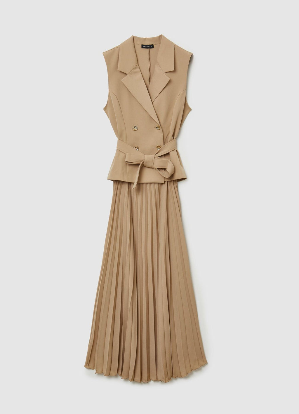 Vestito gilet gonna plissettata