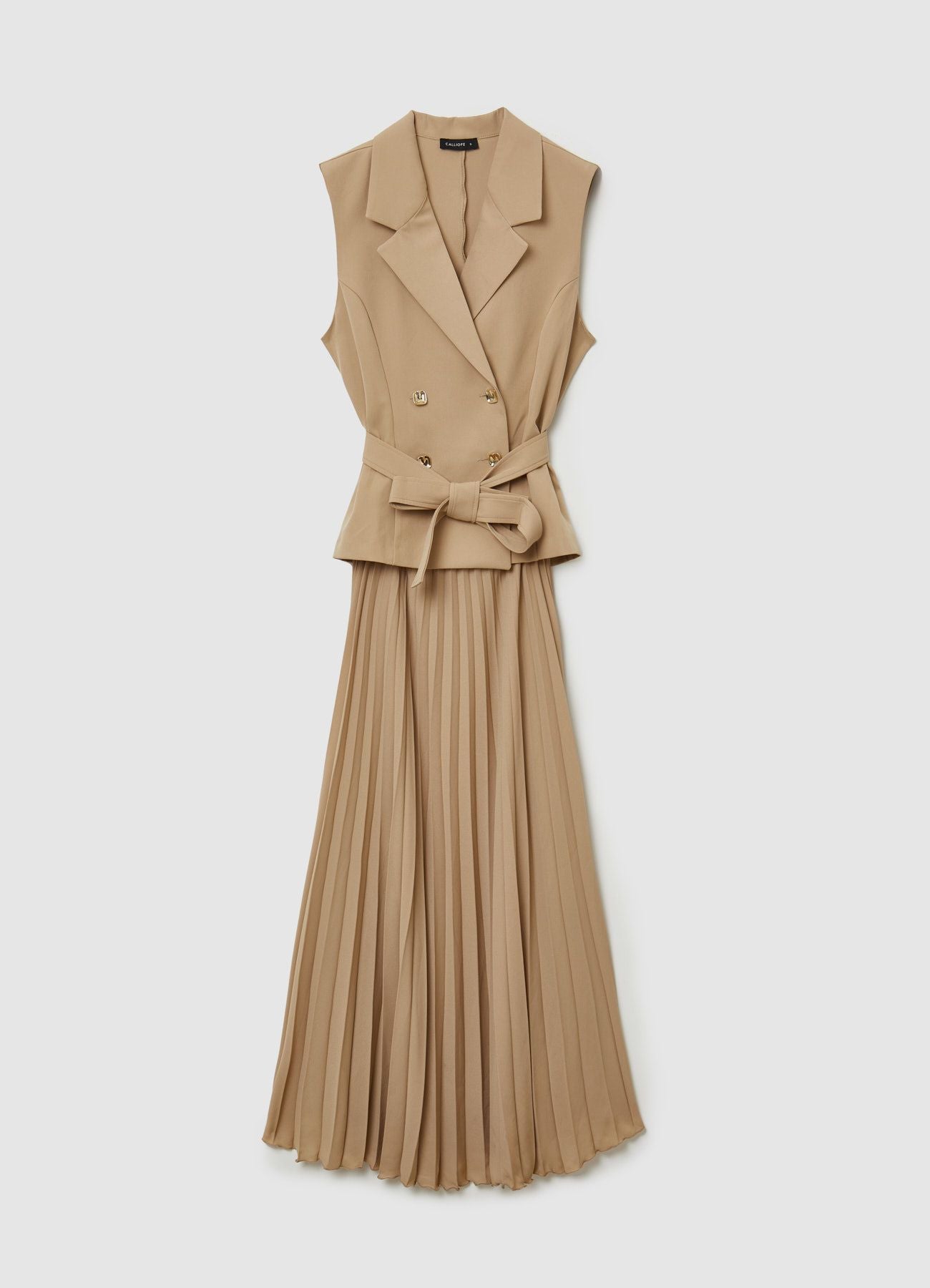 Vestito gilet gonna plissettata