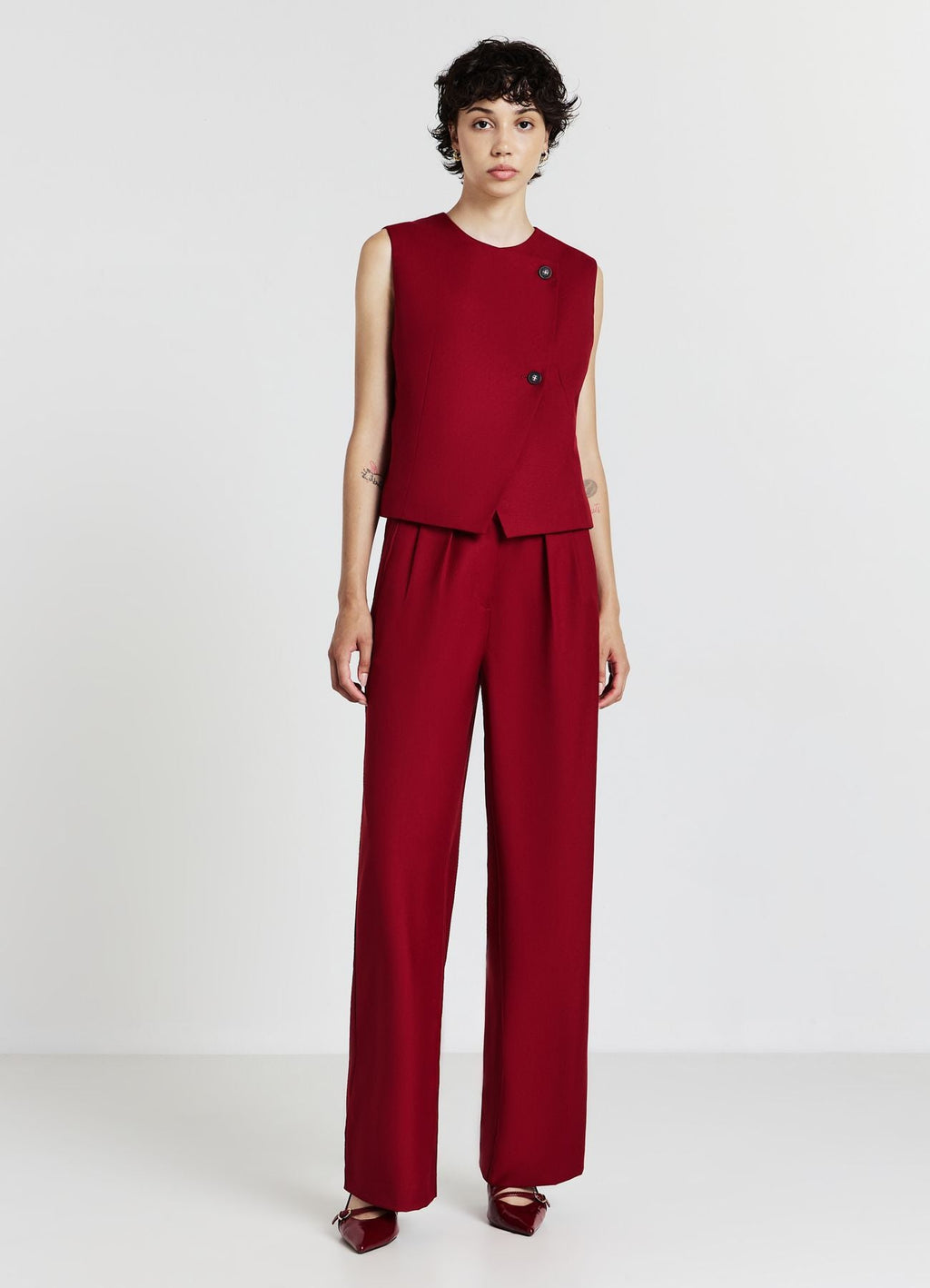 Pantaloni palazzo con pince