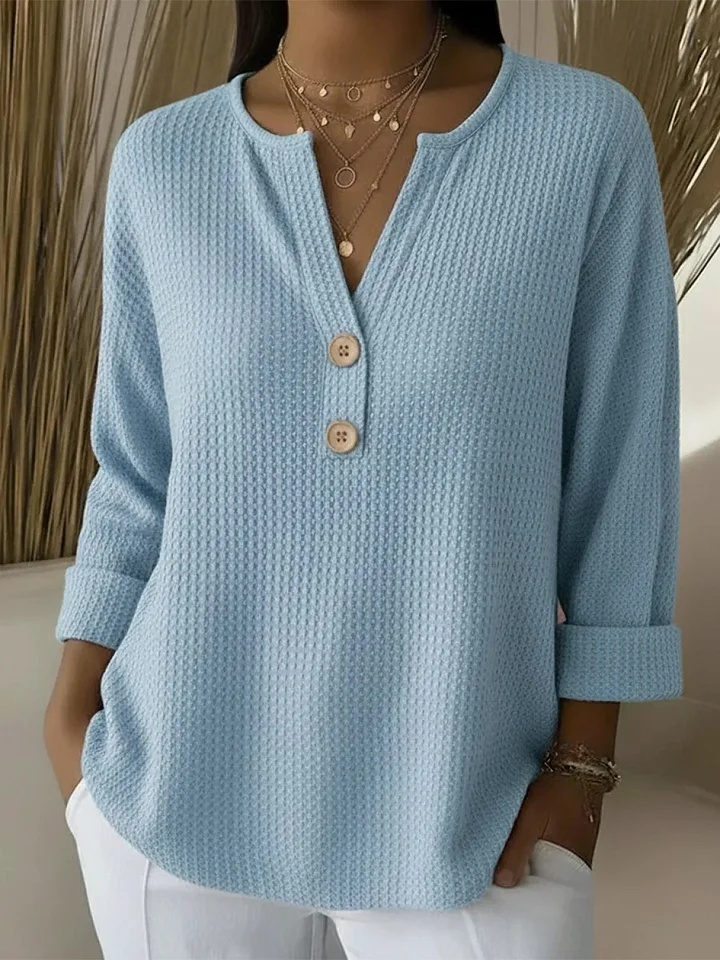 Amabile | Maglia Henley Goffrata con Bottoni