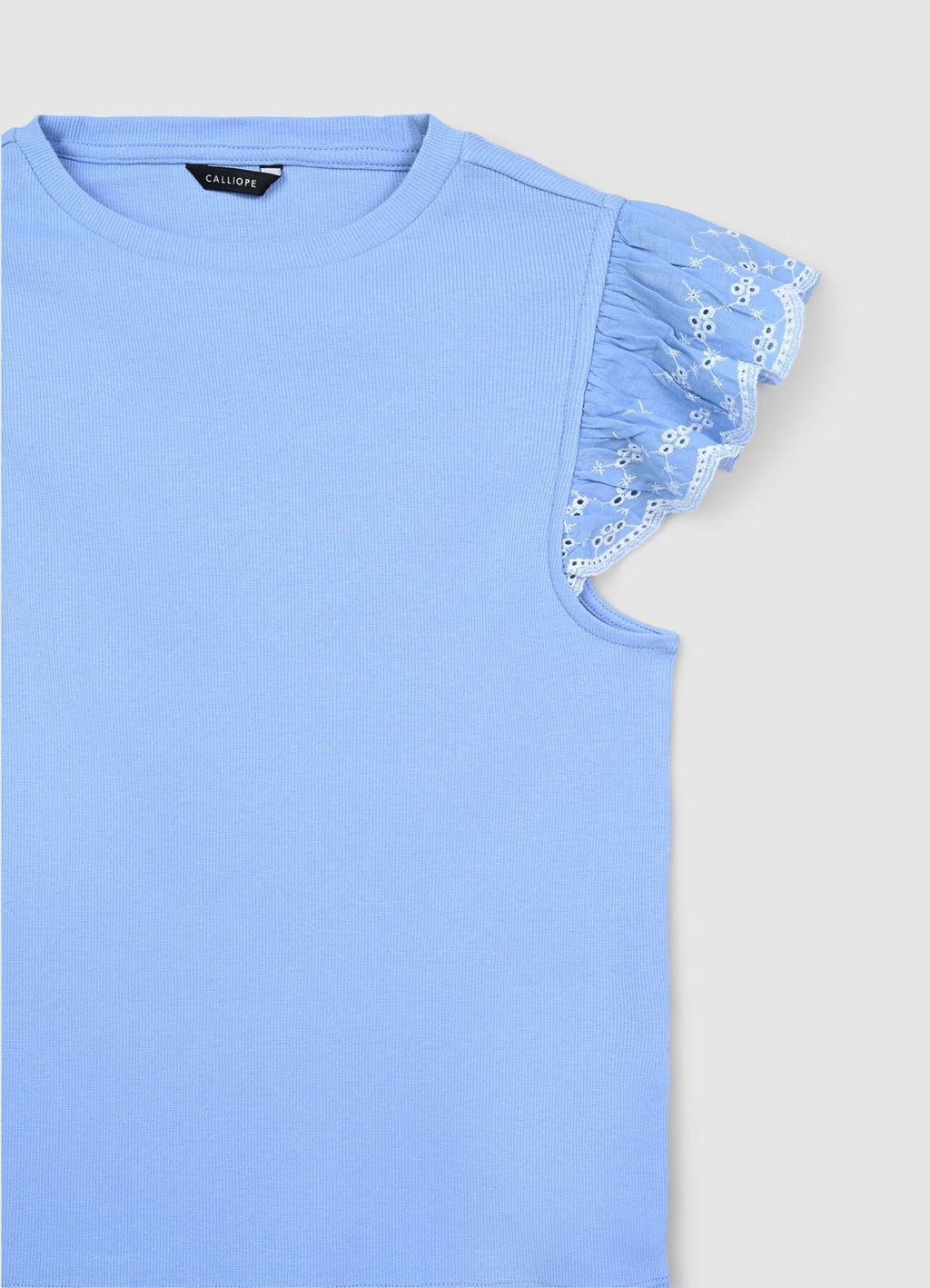 T-shirt a costina volant